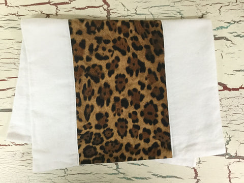 Brown Leopard Burp Cloth