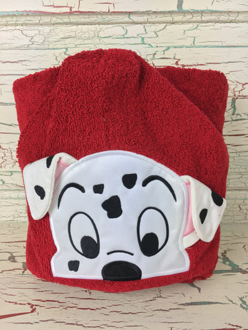 Hooded Bath Towel Dalmatian Pup