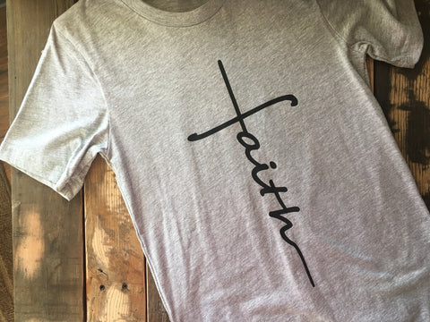 Faith Athletic Gray Short Sleeved Crew Neck T-Shirt