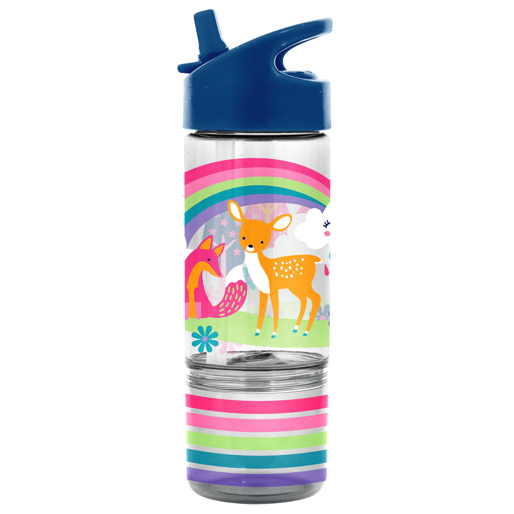 Stephen Joseph Sip and Snack Flip Top Bottle Woodland