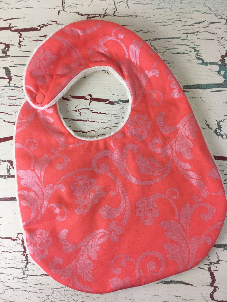 Coral Scroll Bib