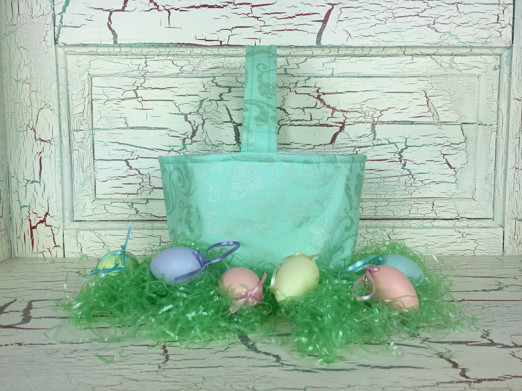 Easter Basket Mint Scroll