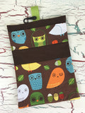 Critter Community Owls Retro Diaper/Wipee Case