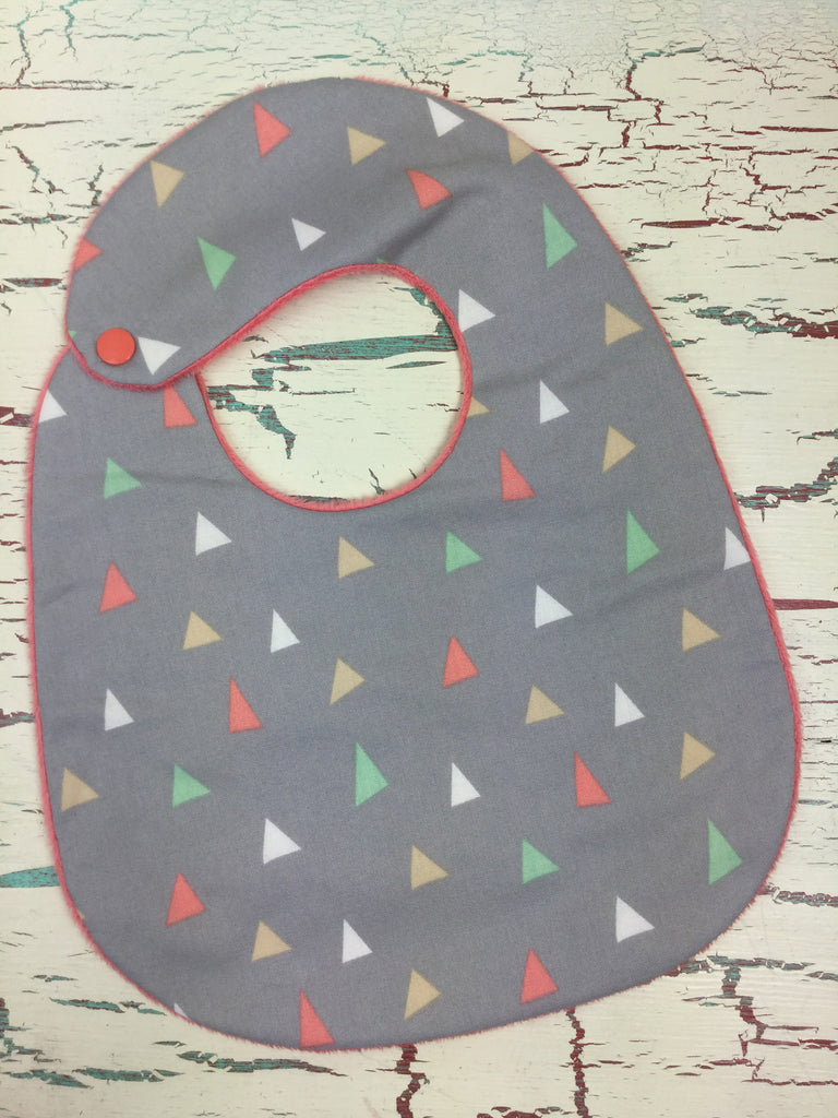 Camping Bear and Hedgehog Triangle Bib