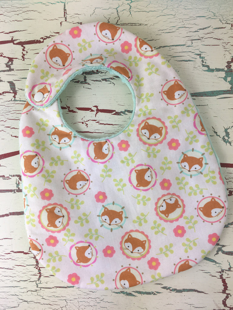 Fox and Flower Bib