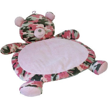 Pink Camo Bear Baby Mat by Mary Meyer