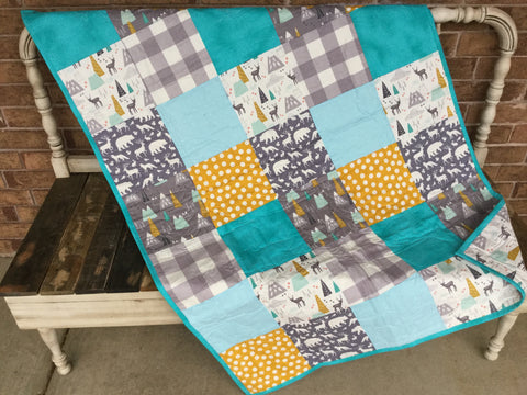 Mountains Baby Quilt