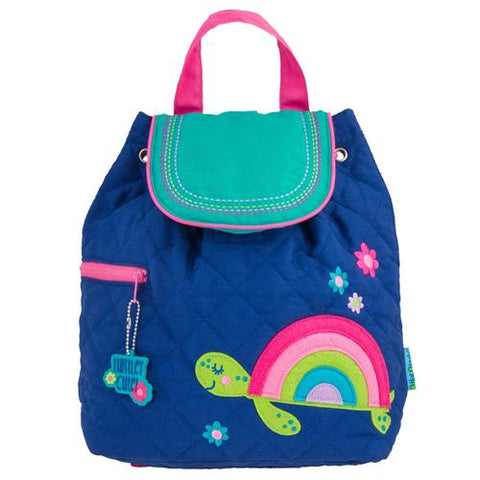 Stephen Joseph Quilted Backpack Rainbow Turtle