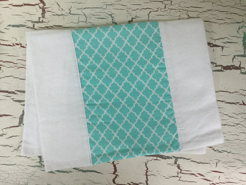 Aqua Lattice Burp Cloth
