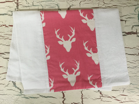 Buck Forest in Camillia Burp Cloth