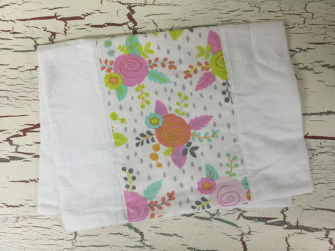 Oh Yay Floral Burp Cloth