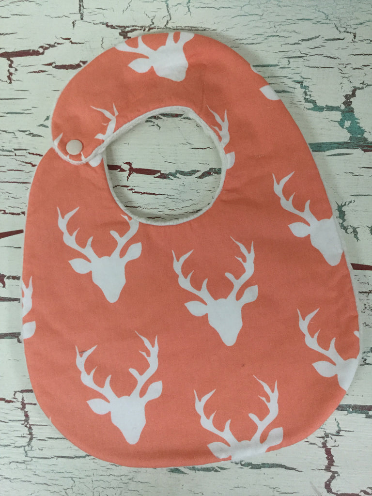 Buck Forest in Peach Bib