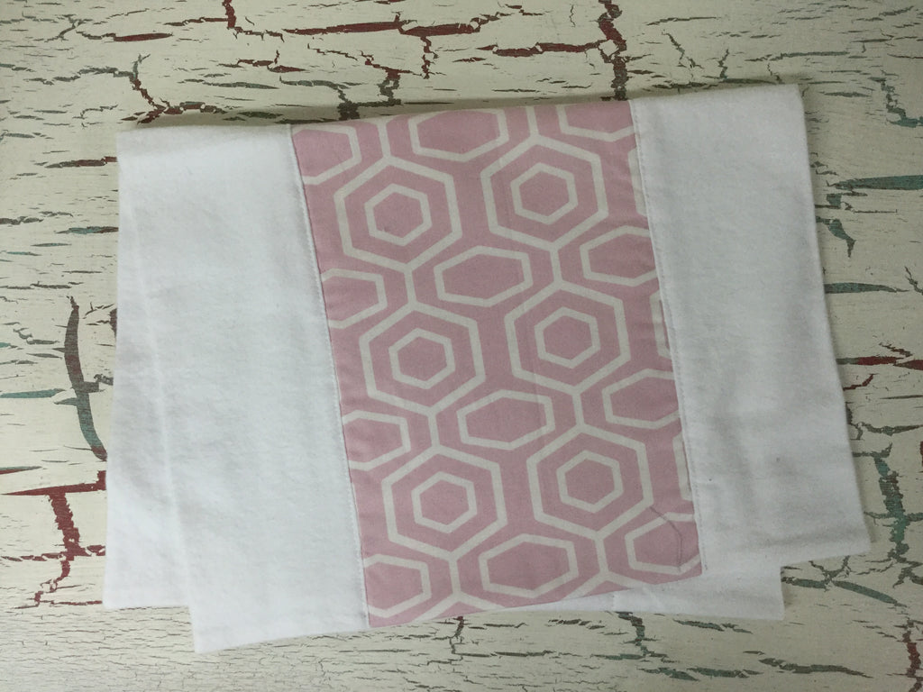 Pink Geometric Burp Cloth