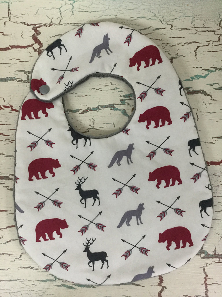 Fox and Bear Bib