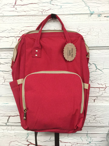 Backpack Diaper Bag - Red