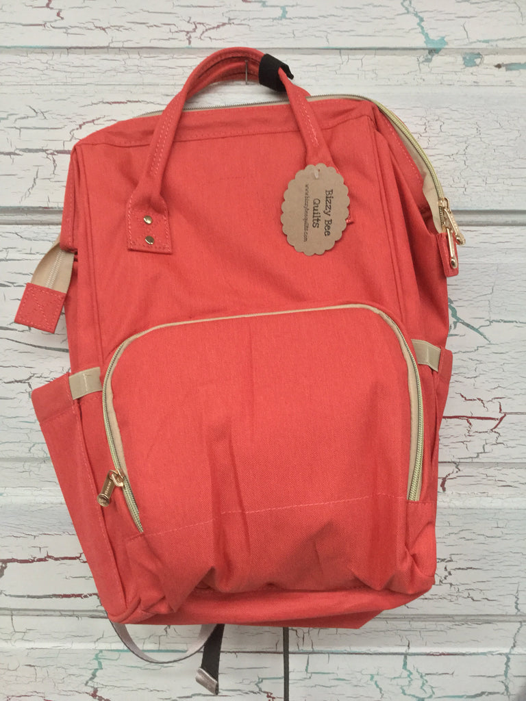 Backpack Diaper Bag - Orange