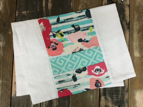 Paparounes in Teal Burp Cloth
