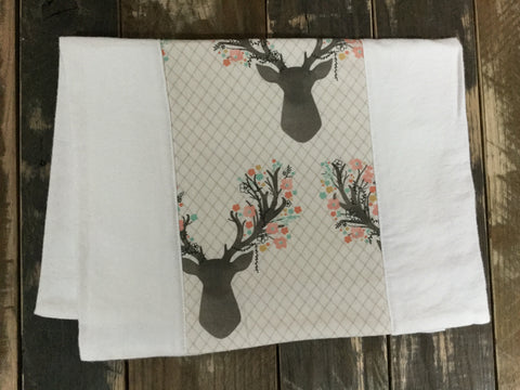 Going Stag in Tulip Burp Cloth