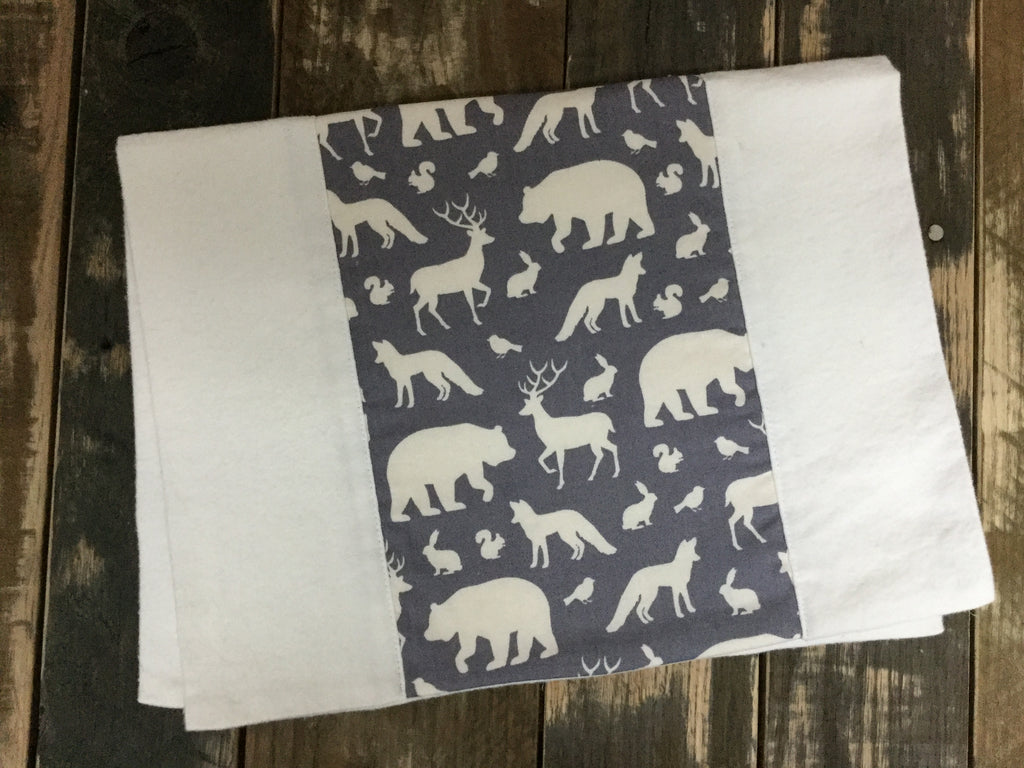 In the Woods Animals Burp Cloth
