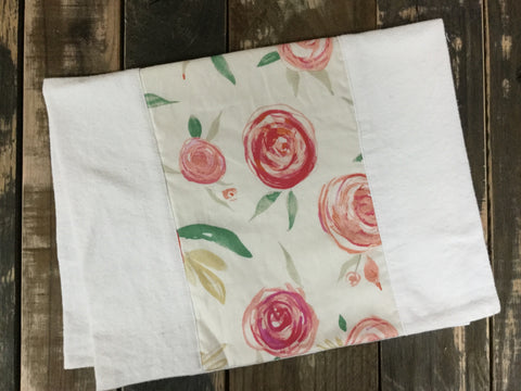 Rounded Roses Burp Cloth