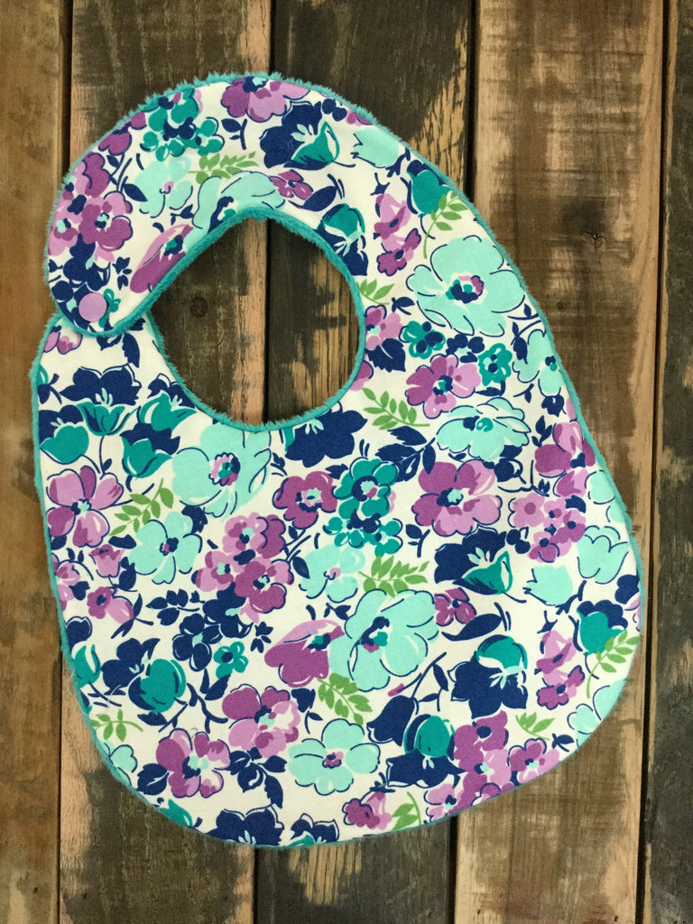 Hello Jane Packed Floral Lilac Bib