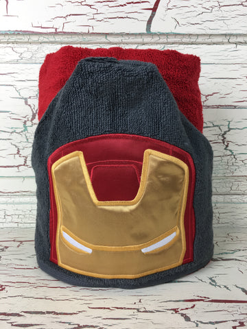 Hooded Bath Towel Iron Hero