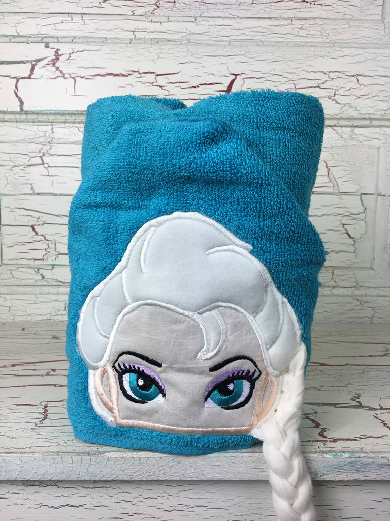 Hooded Bath Towel Ice Queen Turquoise