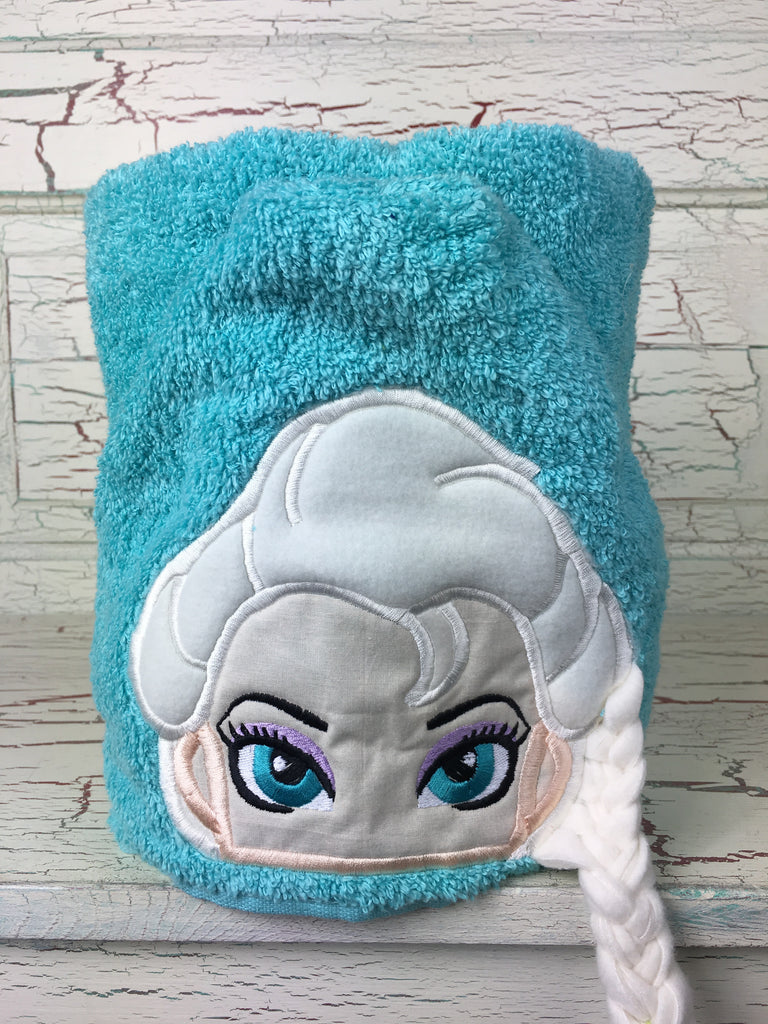 Hooded Bath Towel Ice Queen Aqua
