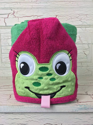 Hooded Bath Towel Frog Girl