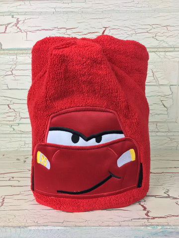 Hooded Bath Towel Racing Car