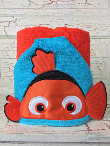 Hooded Bath Towel Clown Fish