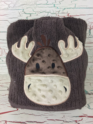 Hooded Bath Towel Moose