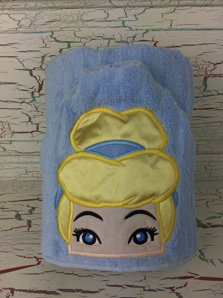 Hooded Bath Towel Glass Slipper Princess