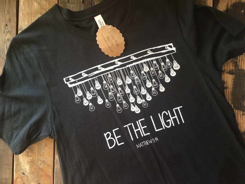 Be the Light Black Crew Neck T-Shirt