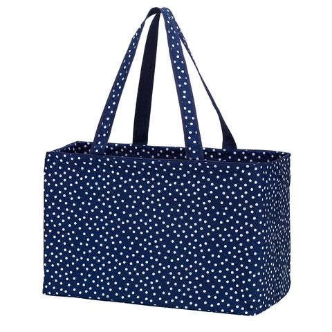 Wholesale Boutique Ultimate Tote Navy Scattered Dot