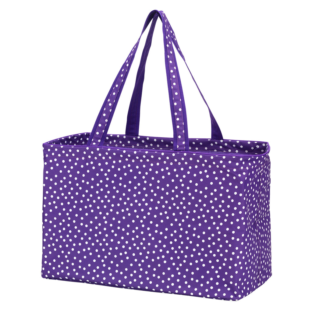 Wholesale Boutique Ultimate Tote Purple Scattered Dot
