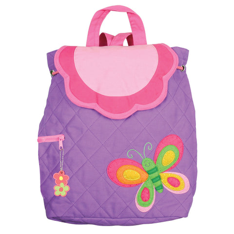 Stephen Joseph Quilted Backpack Butterfly Purple