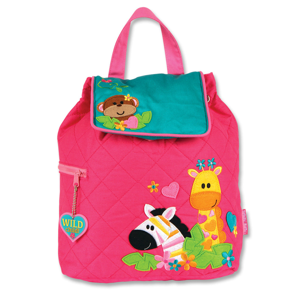 Stephen Joseph Quilted Backpack Girl Zoo