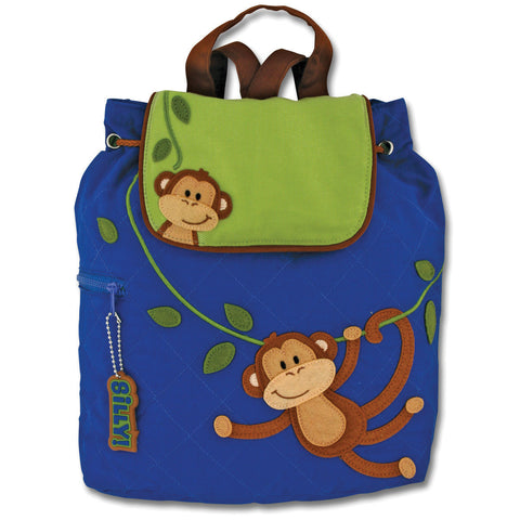Stephen Joseph Quilted Backpack Monkey Boy