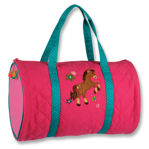 Stephen Joseph Quilted Duffle Girl Horse