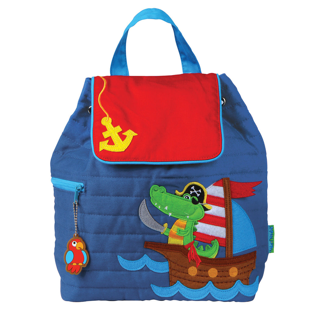 Stephen Joseph Quilted Backpack Alligator/Pirate