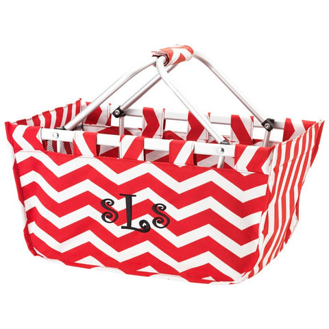 Wholesale Boutique Market Tote Chevron Red