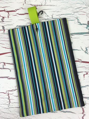 Lagoon Stripe Diaper/Wipee Case