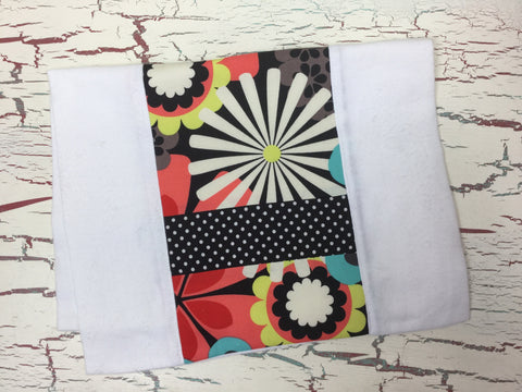 Flower Shower Clementine Burp Cloth
