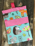 Woodland Gypsy Collage Aqua Diaper/Wipee Case