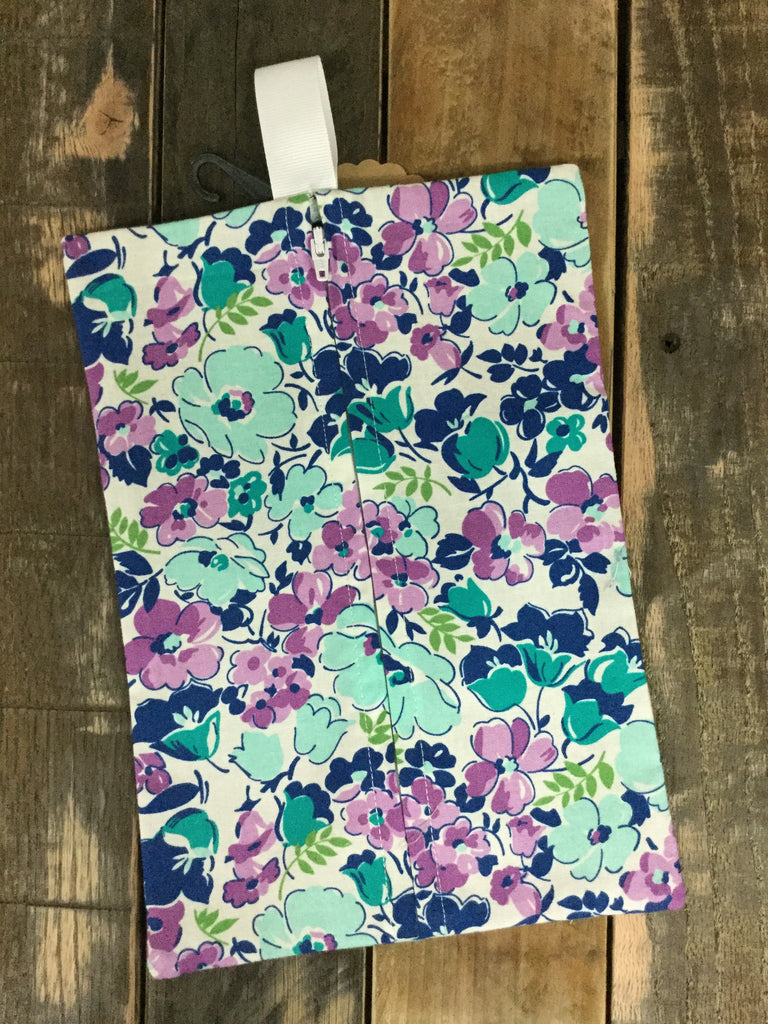Hello Jane Packed Floral Lilac Navy Diaper/Wipee Case