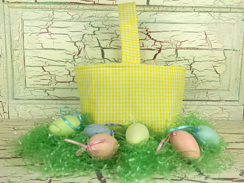 Easter Basket Yellow Gingham
