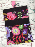 Plum, Coral, Red, and Lavender Floral Diaper/Wipee Case