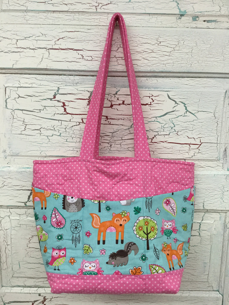 Woodland Gypsy Collage Aqua XL Bag