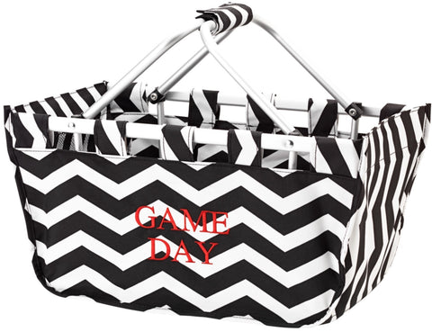 Wholesale Boutique Market Tote Black Chevron